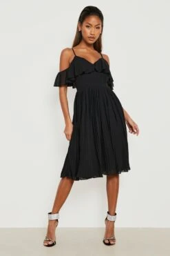 Schulterfreies Midi-Brautjungfernkleid Mit Rüschen 8 Schulterfreies Midi-Brautjungfernkleid Mit Rüschen -Stil Formen Verkäufe gzz17446 black xl 2