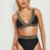 Verzierte Bikinihose Mit Hohem Bund