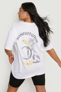 Plus T-Shirt Mit Manifestation Print