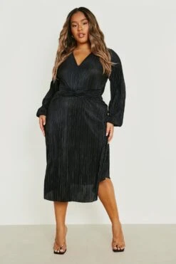 Plus Plissiertes Skater-Kleid