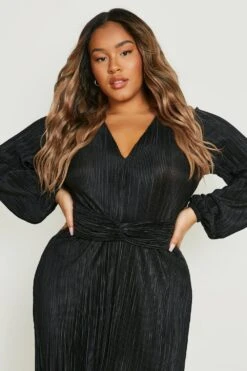 Plus Plissiertes Skater-Kleid -Stil Formen Verkäufe gzz18109 black xl 3