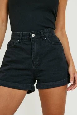 Schwarze Gerollte Jeansshorts -Stil Formen Verkäufe gzz18430 black xl 3