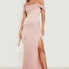 Schulterfreies Satin-Maxikleid -Stil Formen Verkäufe gzz18784 rose xl