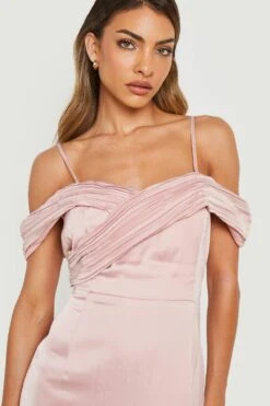 Schulterfreies Satin-Maxikleid -Stil Formen Verkäufe gzz18784 rose xl 3