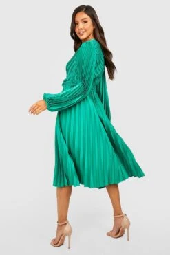 Satin-Midikleid Mit Twist-Detail 7 Satin-Midikleid Mit Twist-Detail -Stil Formen Verkäufe gzz19497 green xl 1