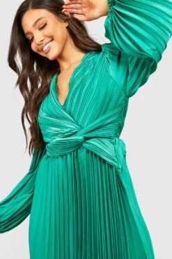 Satin-Midikleid Mit Twist-Detail 9 Satin-Midikleid Mit Twist-Detail -Stil Formen Verkäufe gzz19497 green xl 3