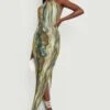 Plissee Maxikleid Mit Print 1 Plissee Maxikleid Mit Print -Stil Formen Verkäufe gzz22923 green xl