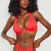 Geraffte Hipster-Bikinihose Mit Hohem Beinausschnitt -Stil Formen Verkäufe gzz23041 red xl