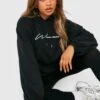 Plus Recycleter Bestrickter Hoodie Mit Woman Script 1 Plus Recycleter Bestrickter Hoodie Mit Woman Script -Stil Formen Verkäufe gzz24173 black xl