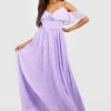 Schulterfreies Chiffon-Maxikleid -Stil Formen Verkäufe gzz25610 lilac xl