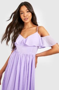 Schulterfreies Chiffon-Maxikleid -Stil Formen Verkäufe gzz25610 lilac xl 3