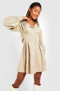 Hemdkleid Mit Korsett-Detail -Stil Formen Verkäufe gzz26057 sand xl 2