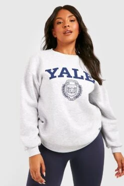 Plus Sweatshirt Mit Lizenziertem Yale Print