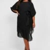 Plus Midikleid Mit Puffärmeln -Stil Formen Verkäufe gzz28532 black xl