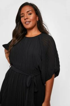 Plus Midikleid Mit Puffärmeln -Stil Formen Verkäufe gzz28532 black xl 3