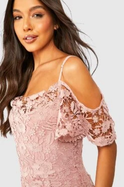Schulterfreies Maxikleid Aus Spitze -Stil Formen Verkäufe gzz29492 blush xl 3