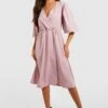 Wickel-Skaterkleid Mit Puffärmeln -Stil Formen Verkäufe gzz30329 blush xl