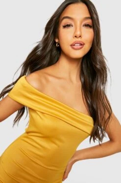 Einärmliges Slim-Fit Maxikleid -Stil Formen Verkäufe gzz30393 mustard xl 3