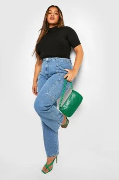 Plus Kurzärmliger Basic Body Mit Trichterkragen -Stil Formen Verkäufe gzz31251 black xl 2