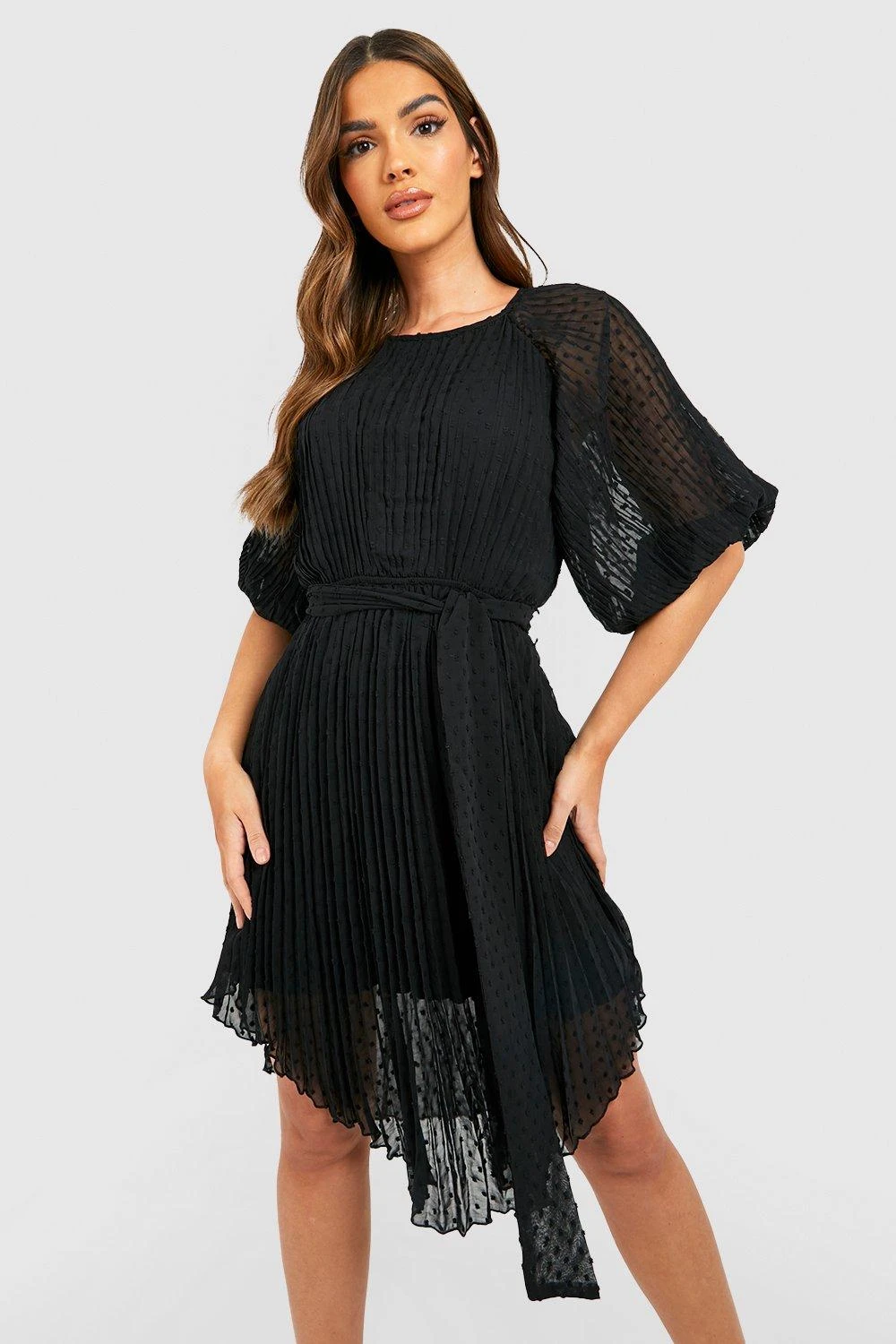 Midikleid Mit Puffärmeln 5 Midikleid Mit Puffärmeln – Bild 3