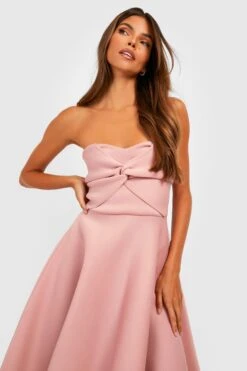 Scuba-Midikleid Mit Wasserfallausschnitt Und Twist Vorne 8 Scuba-Midikleid Mit Wasserfallausschnitt Und Twist Vorne -Stil Formen Verkäufe gzz32095 blush xl 2