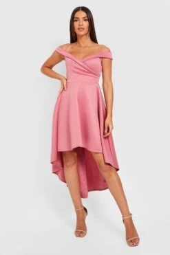 Schulterfreies Scuba-Midikleid 8 Schulterfreies Scuba-Midikleid -Stil Formen Verkäufe gzz32526 blush xl 2