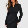 Drapiertes Blazerkleid Mit Knopfleiste 1 Drapiertes Blazerkleid Mit Knopfleiste -Stil Formen Verkäufe gzz33868 black xl