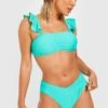 Bandeau Mit Rüschenträgern & Bikini Mit Hohem Bund -Stil Formen Verkäufe gzz34527 mint xl