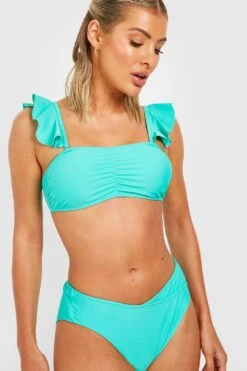 Bandeau Mit Rüschenträgern & Bikini Mit Hohem Bund -Stil Formen Verkäufe gzz34527 mint xl 2