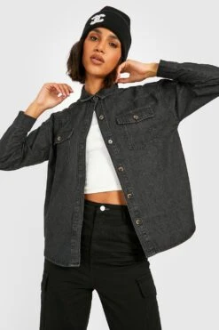 Schwarzes Western-Jeanshemd -Stil Formen Verkäufe gzz34768 washed20black xl 2