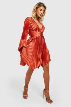 Satin-Skaterkleid Mit Weiten Ärmeln -Stil Formen Verkäufe gzz34899 cinnamon xl 2