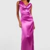 Brautjungfern Satin-Maxikleid Mit Wasserfallausschnitt 2 Brautjungfern Satin-Maxikleid Mit Wasserfallausschnitt -Stil Formen Verkäufe gzz35355 magenta xl