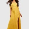 Bardot-Maxikleid Mit Chiffon -Stil Formen Verkäufe gzz35377 mustard xl