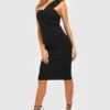 Asymmetrisches Wickel-Midikleid -Stil Formen Verkäufe gzz35797 black xl
