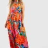 Plus Florales Neckholder-Maxikleid 2 Plus Florales Neckholder-Maxikleid -Stil Formen Verkäufe gzz37978 orange xl