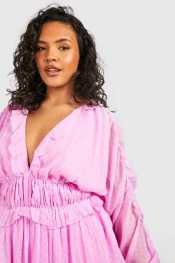 Plus Mesh-Smokkleid Mit Rüschen -Stil Formen Verkäufe gzz38081 lilac xl 3