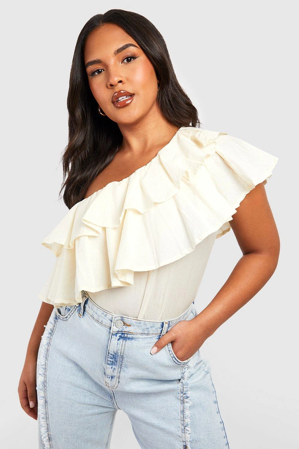 Plus Einrämliges Top Mit Rüschen 3 Plus Einrämliges Top Mit Rüschen