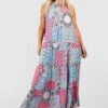 Plus Paisley-Print Maxikleid 1 Plus Paisley-Print Maxikleid -Stil Formen Verkäufe gzz38133 blue xl