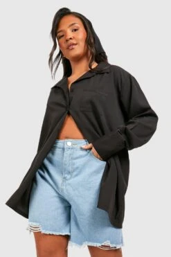 Plus Oversize Hemd & Tuch