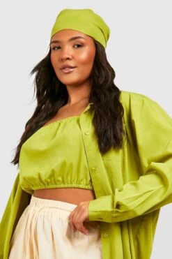 Plus Hemd, Bralette Und Tuch 9 Plus Hemd, Bralette Und Tuch -Stil Formen Verkäufe gzz38436 olive xl 3