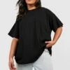 Plus Super Oversize Basic Rundhals T-Shirt Aus Baumwolle -Stil Formen Verkäufe gzz38718 black xl