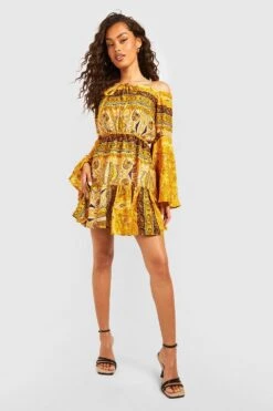 Schulterfreies Skaterkleid Mit Print -Stil Formen Verkäufe gzz38815 black xl 2