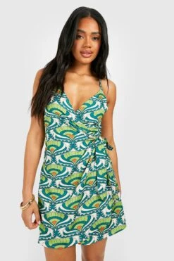 Skaterkleid Mit Abstraktem Print -Stil Formen Verkäufe gzz38826 green xl 2