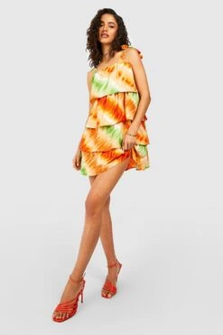 Gestuftes Batik-Minikleid 8 Gestuftes Batik-Minikleid -Stil Formen Verkäufe gzz38867 multi xl 2