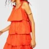 Gestuftes Minikleid -Stil Formen Verkäufe gzz38868 orange xl