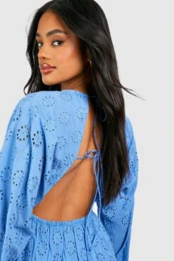 Lochmuster Cut-Out Midikleid 9 Lochmuster Cut-Out Midikleid -Stil Formen Verkäufe gzz39035 denim blue xl 3