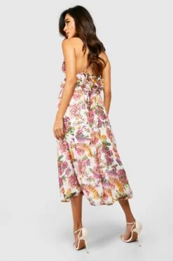 Florales Chiffon-Slipkleid Mit Rüschen -Stil Formen Verkäufe gzz39059 cream xl 1