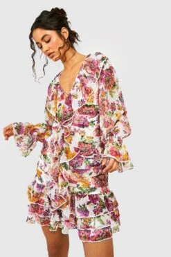 Cut-Out Rüschen-Minikleid