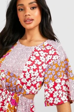 Florales Midikleid Mit Weiten Ärmeln -Stil Formen Verkäufe gzz39130 multi xl 3