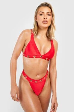 Triangle-Bikinioberteil Mit Tiefem Ausschnitt 8 Triangle-Bikinioberteil Mit Tiefem Ausschnitt -Stil Formen Verkäufe gzz39197 red xl 2